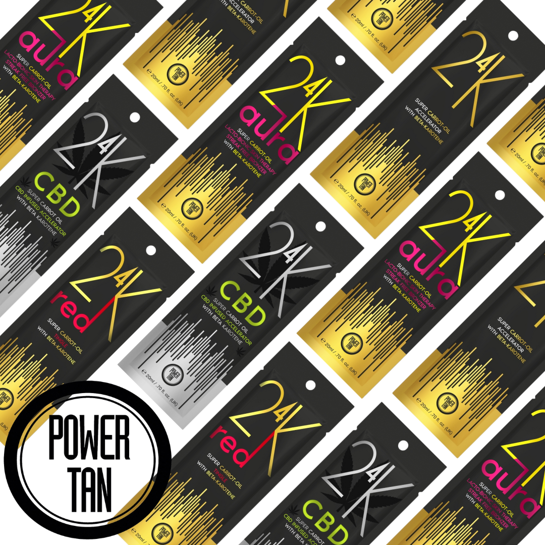 Power Tan 24K Sunbed Cream Sachets 20ml