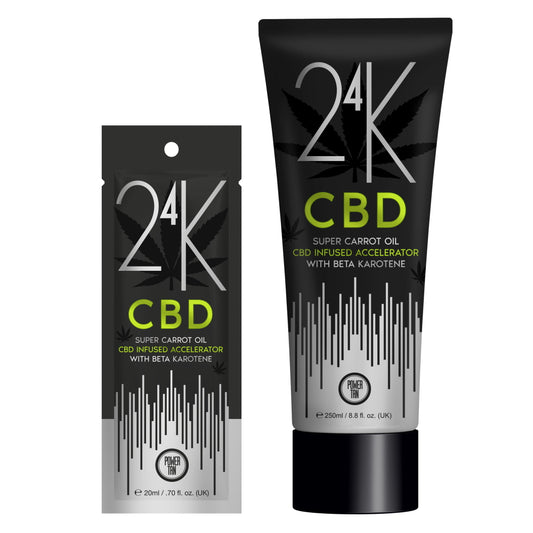 Power Tan 24K CBD Super Carrot-Oil CBD Infused Accelerator with Beta Carotene