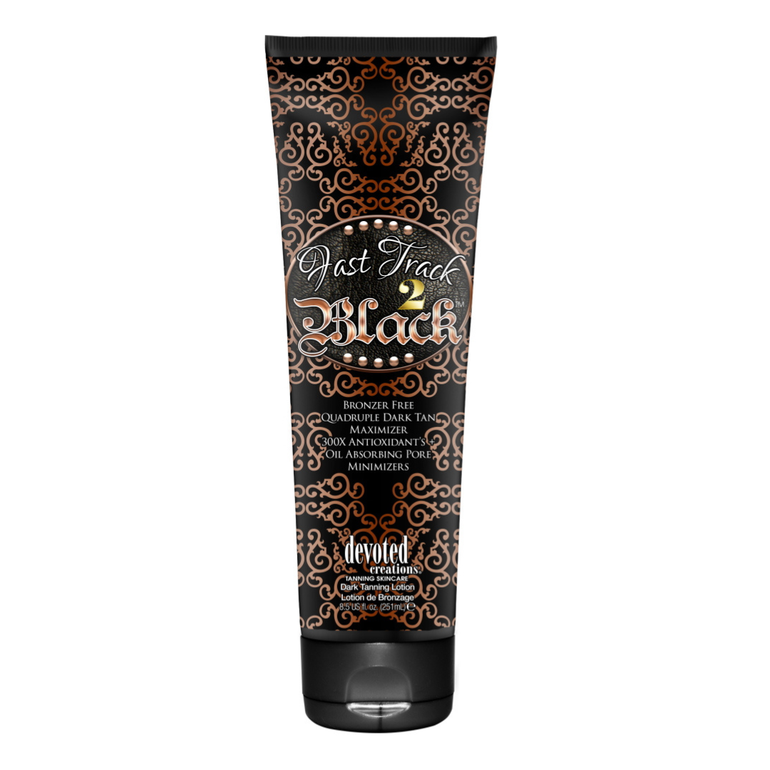 Devoted Creations Fast Track 2 Black Bronzer Free Quadruple Dark Tan Maximizer 251ml - SUNKISSED-TANNING.CO.UK