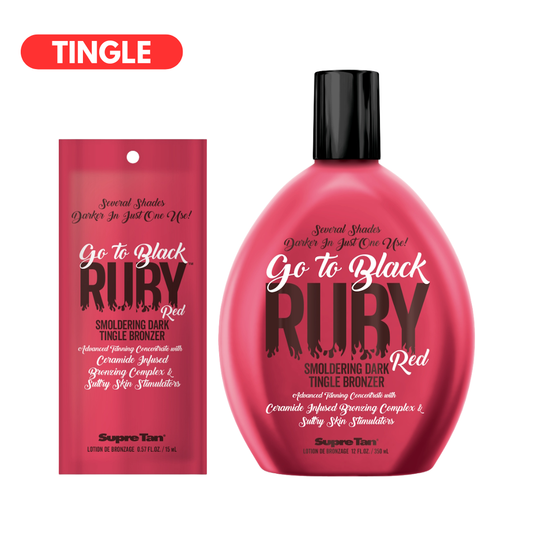 Supre Tan Go To Black Ruby Red Smoldering Dark Tingle Bronzer