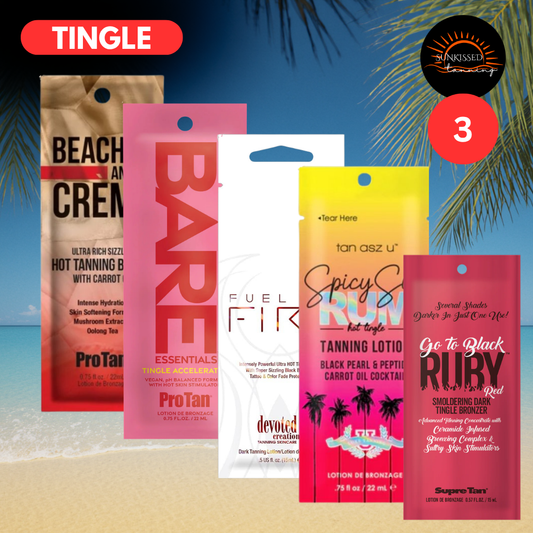 Tingle Sunbed Cream Sachet Bundle Supre Tan Beaches & Creme ProTan (3)