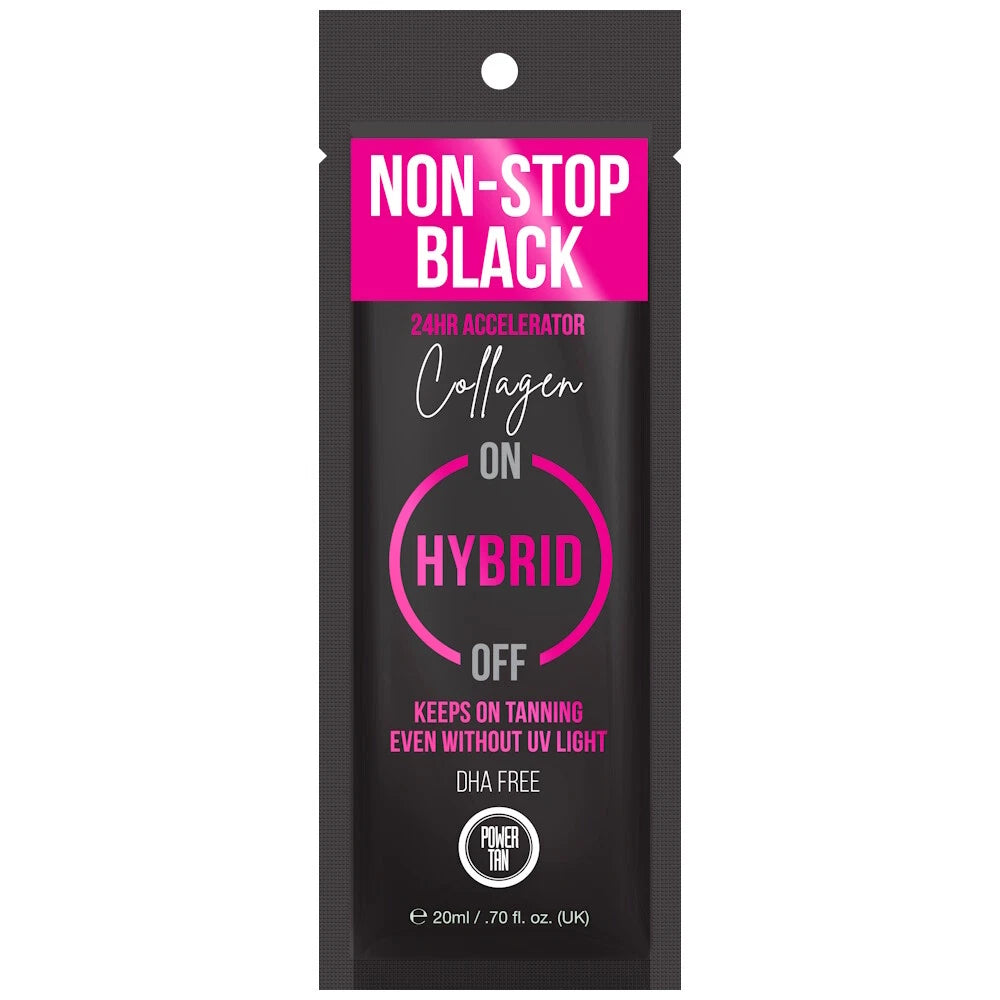Power Tan Non-Stop Black Hybrid Sunbed Cream Sachets 20ml